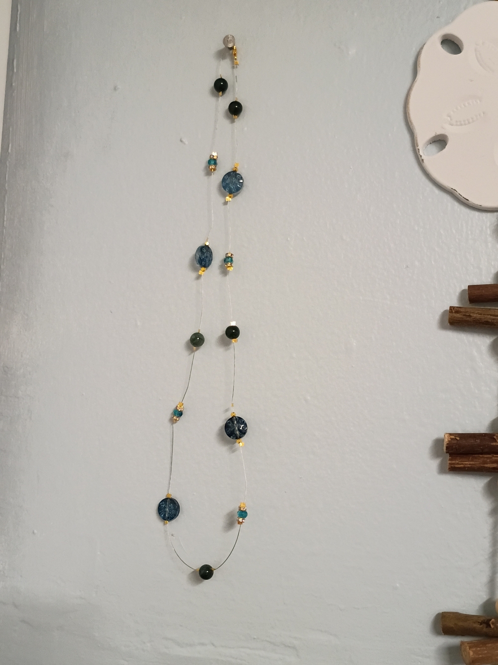 Celestial Forest Moss Agate Floating Necklace